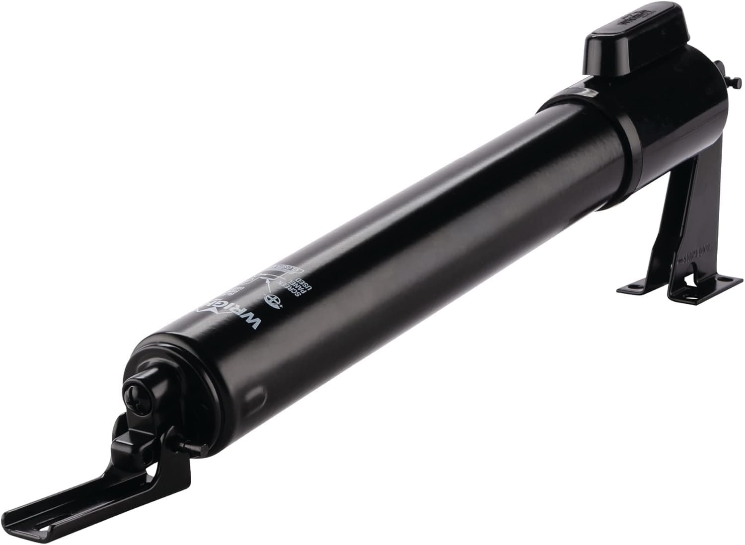 Wright Products V2012BL demonstrates 90-degree opening range for storm doors