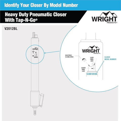 Wright Products V2012BL black finish blends with door frames