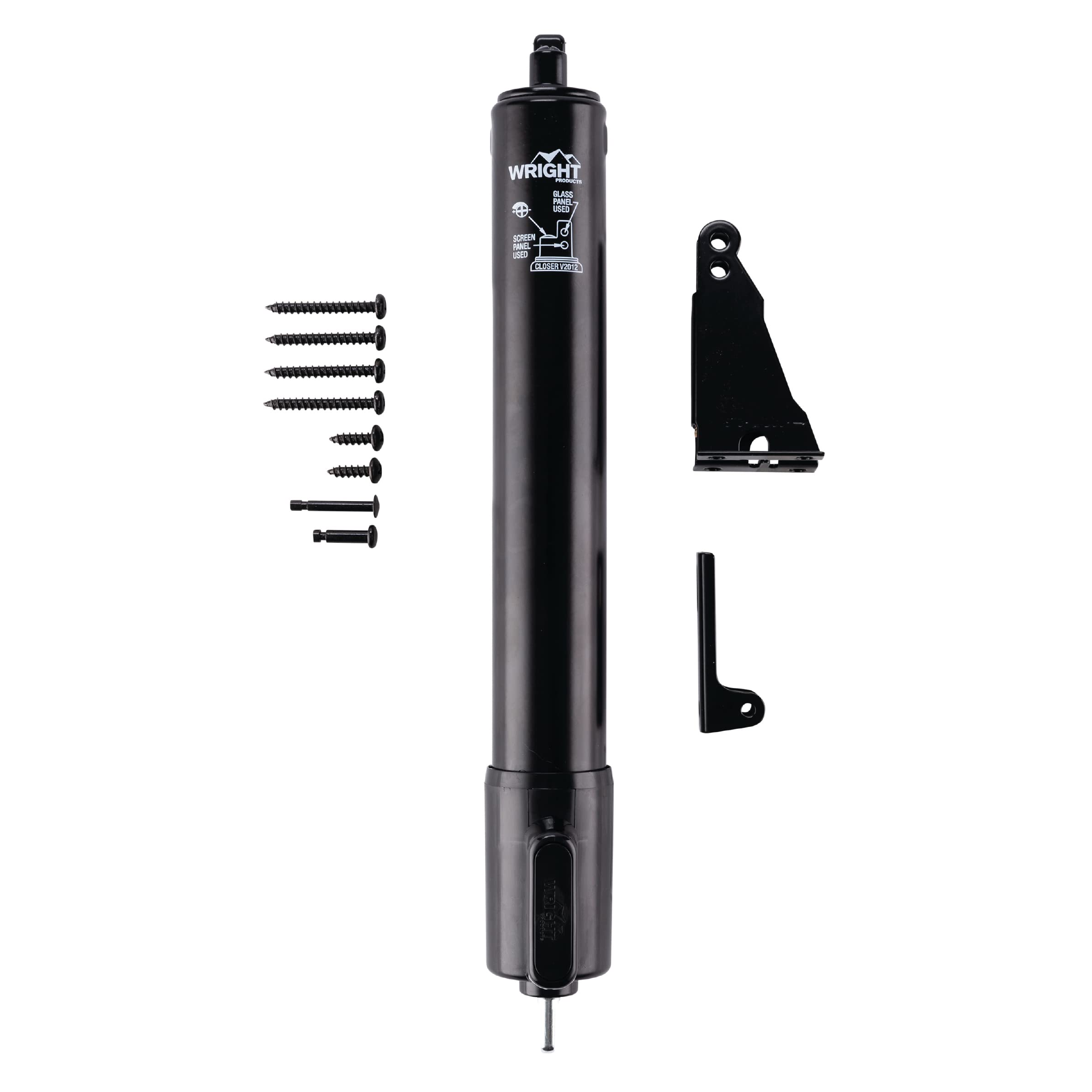 Wright Products V2012BL closer body shown for heavy-door control