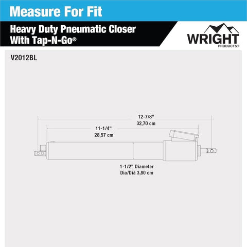 Wright Products V2012BL mounting options for top and bottom installation