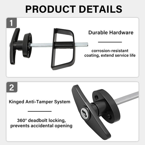 Adjustable bracket aligns with thick doors for a secure fit.