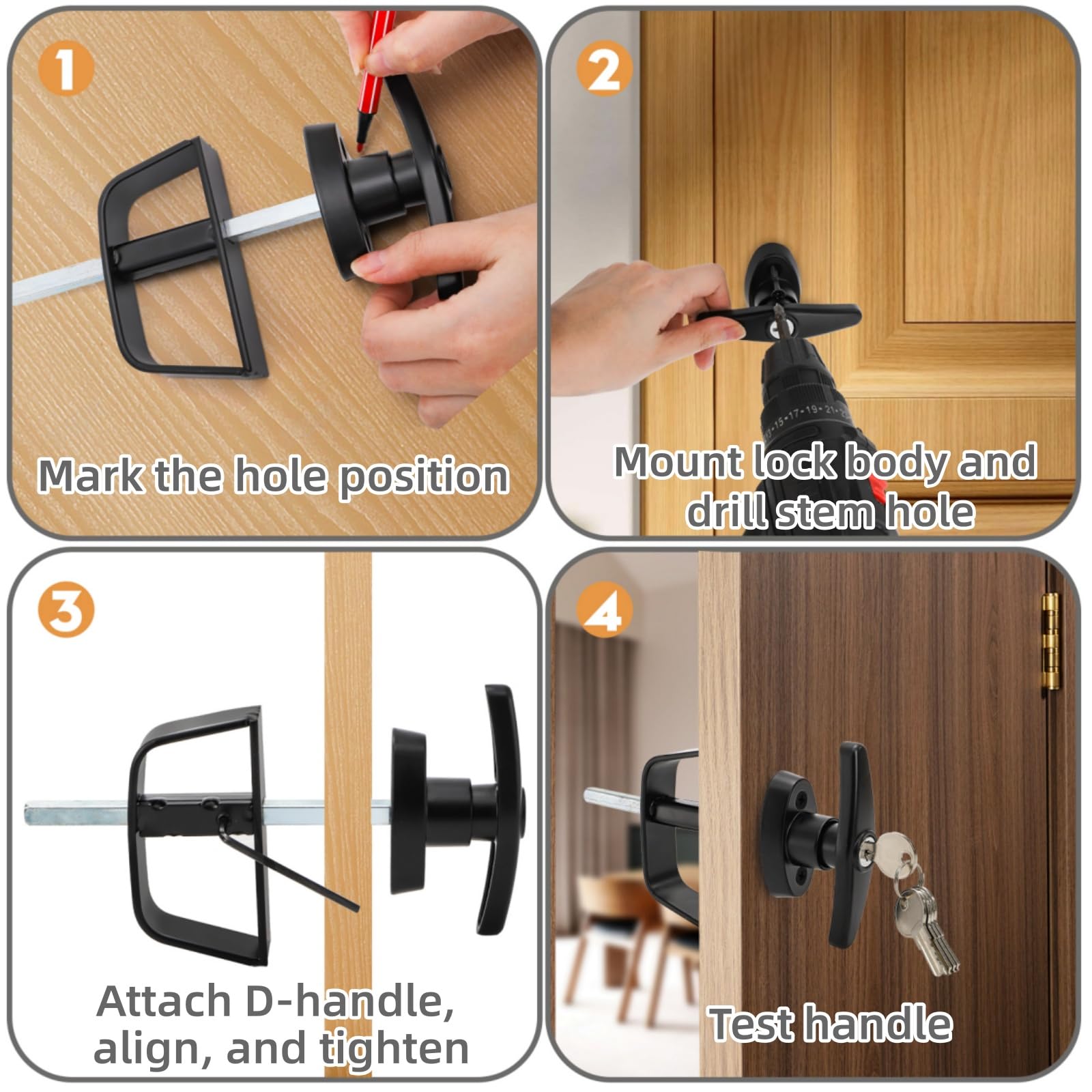 Two spring-loaded latches secure the shed door.