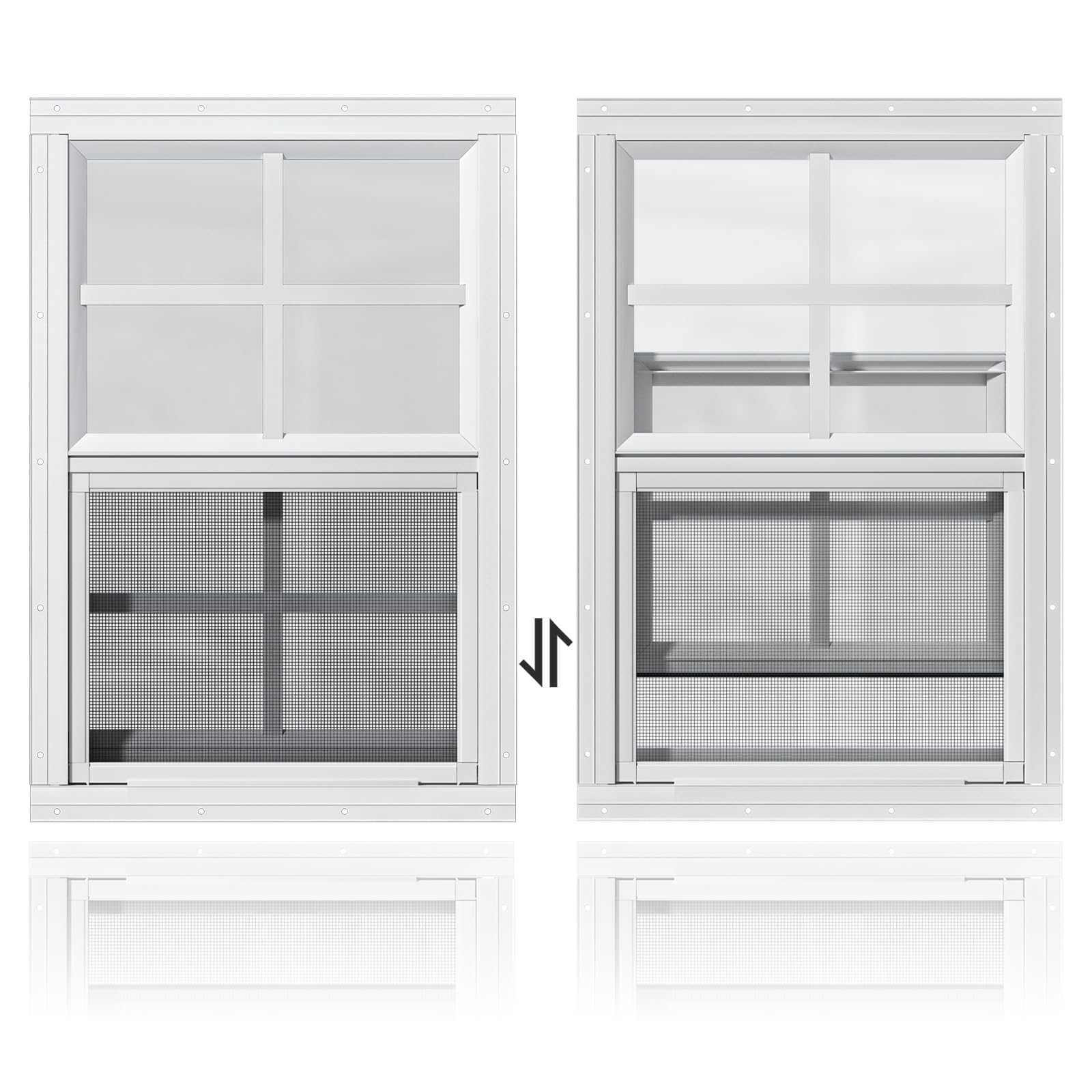 WRISIN 2-pack shed windows with flush-mount design enhance curb appeal and outdoor durability.