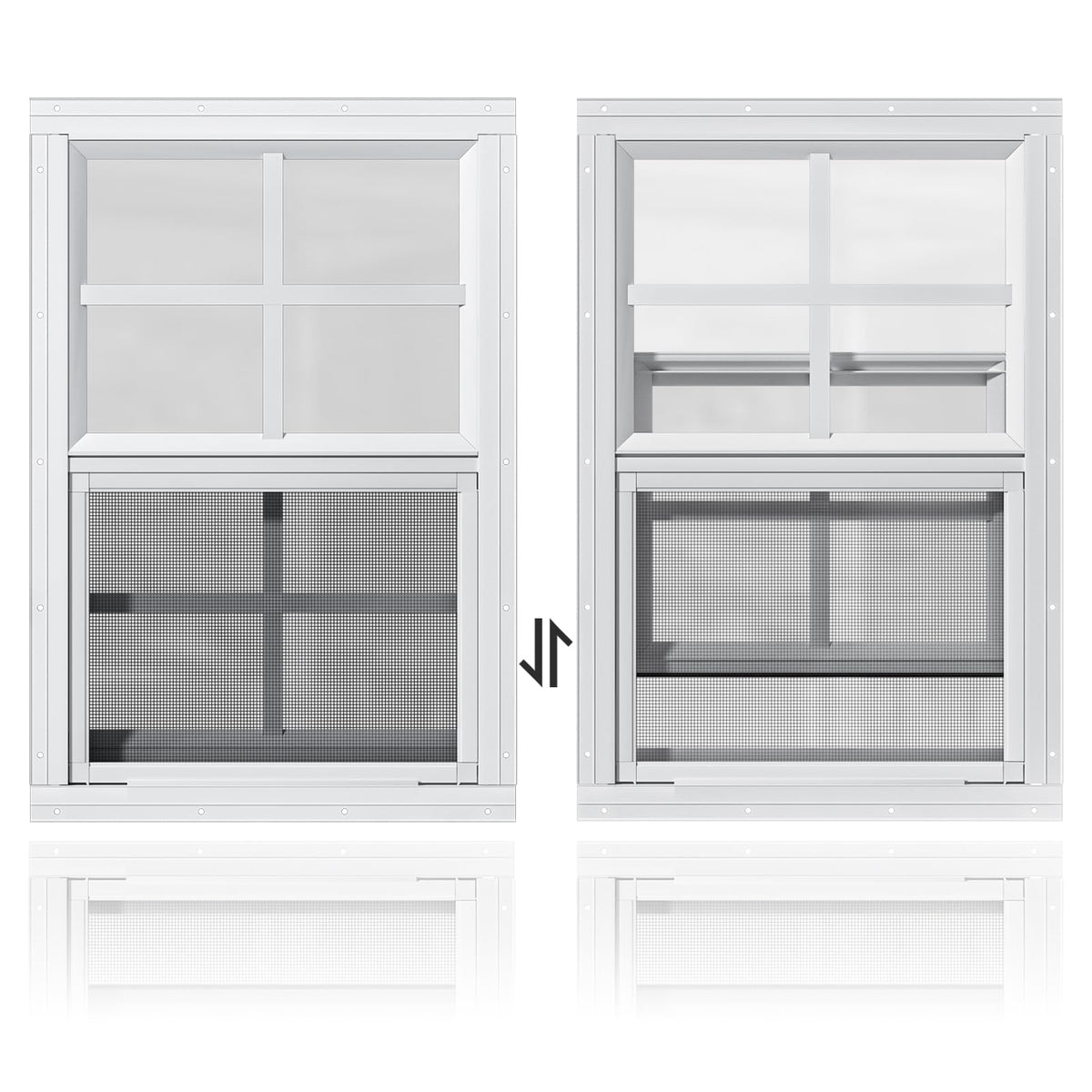 WRISIN 2-pack shed windows with flush-mount design enhance curb appeal and outdoor durability.
