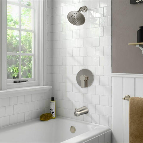 WRISIN brushed nickel faucet set showcases durable finish and smooth operation.