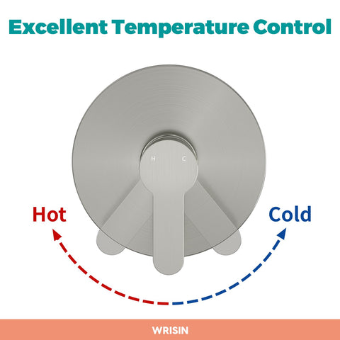 WRISIN temperature control valve close-up for steady water feel