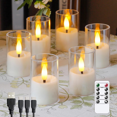 Wroxipel rechargeable flameless tealight white front view creates clean, modern ambience.