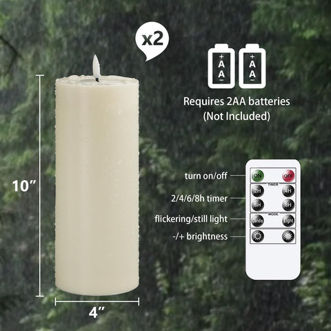 Wroxipel LED candle showing timer options 2-8 hours for consistent lighting