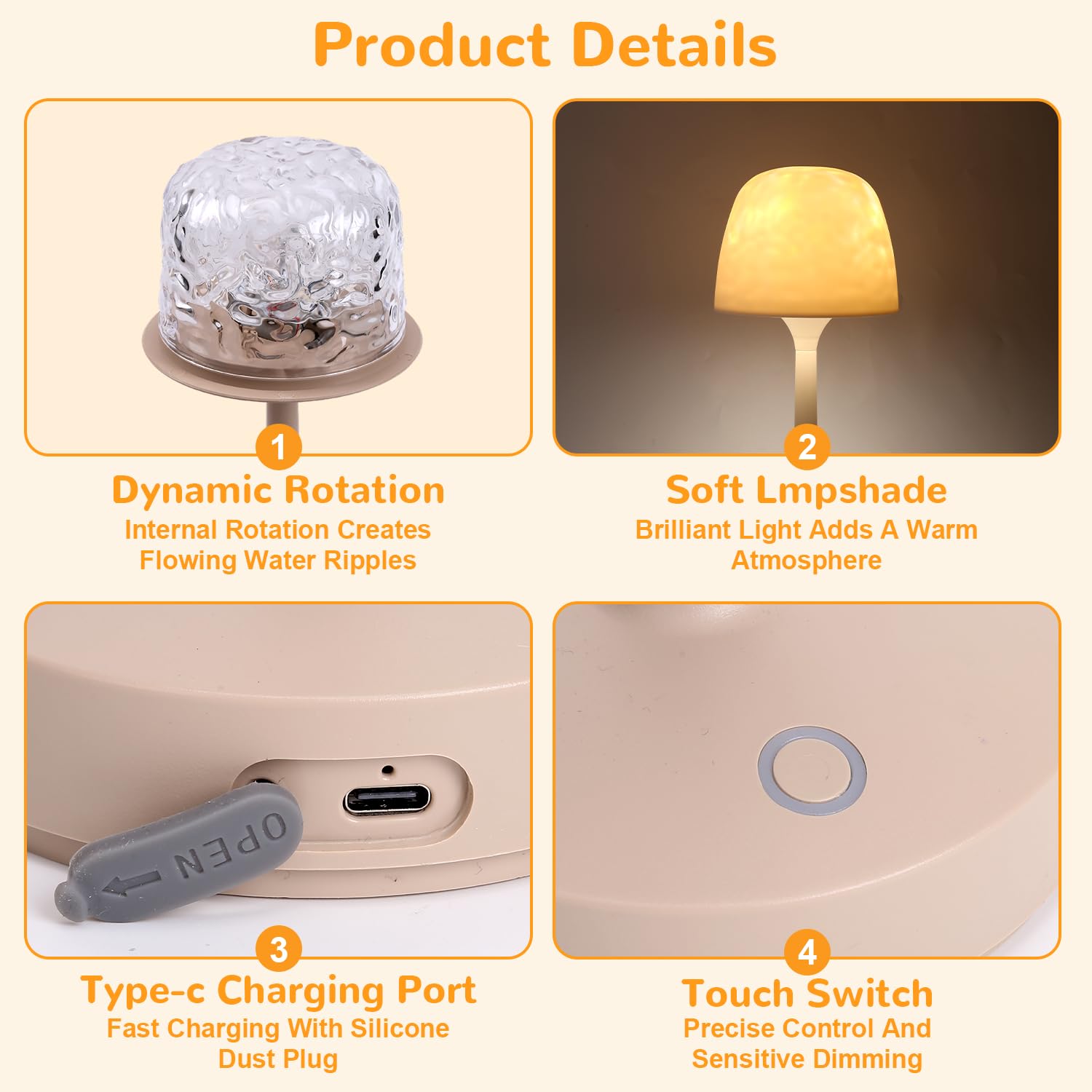 WRYBV Lumena warm white mode delivers gentle lighting for relaxation and bedtime routines.