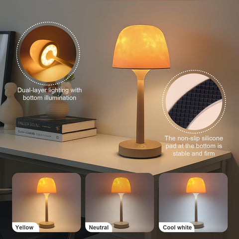 WRYBV Lumena cordless design offers portable ambiance for living spaces and desks.