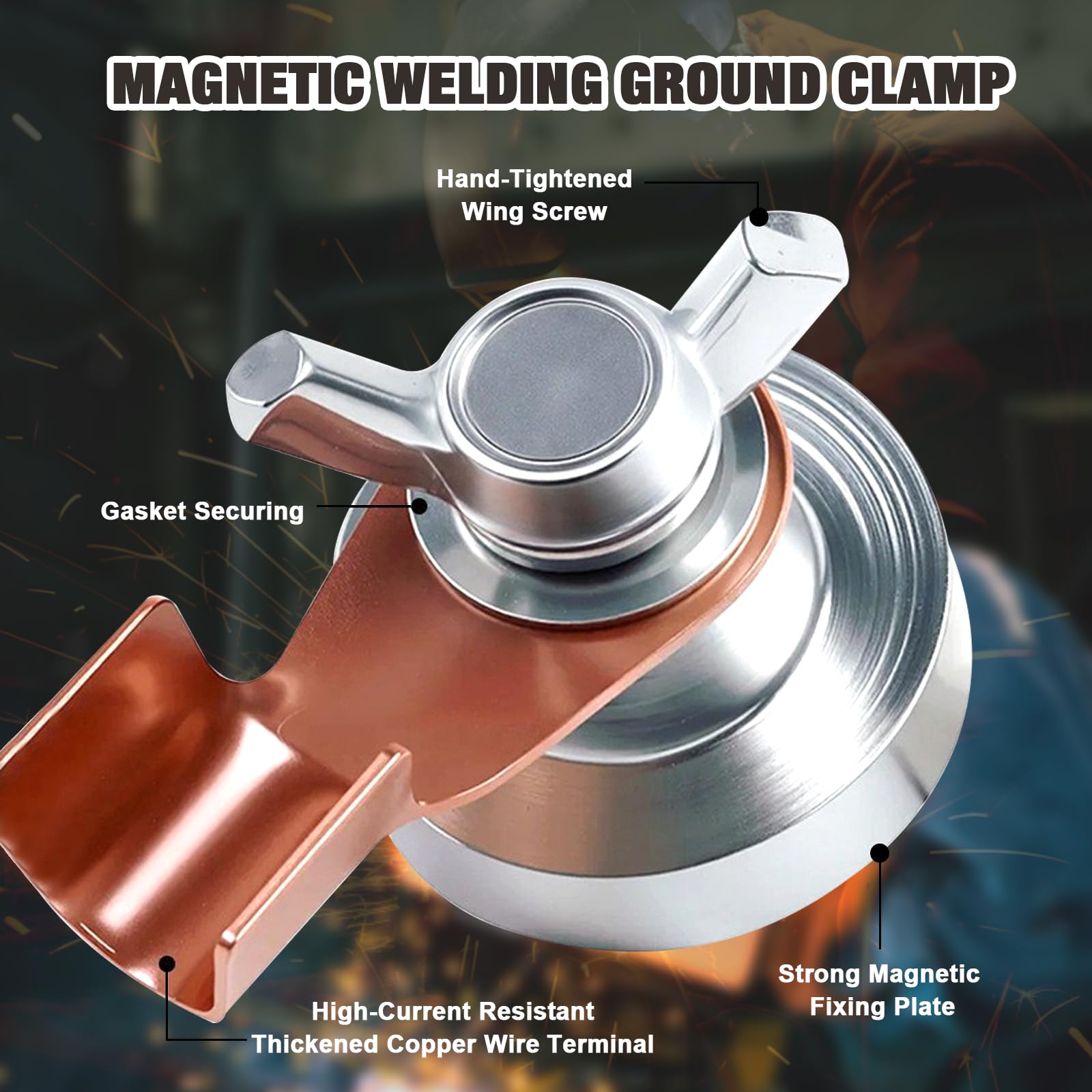 Wshxjzyay iron-built ground clamp withstands daily use in shops or on-site jobs.