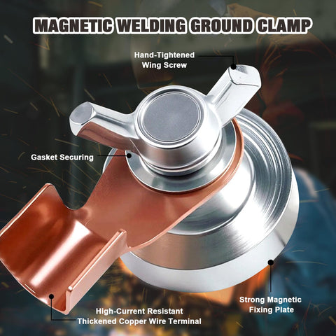 Wshxjzyay iron-built ground clamp withstands daily use in shops or on-site jobs.