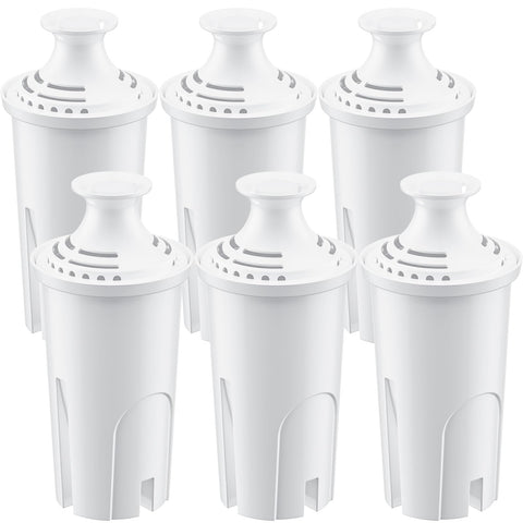 WSKFDTI water filter for Brita pitcher pack of 6 improves taste.