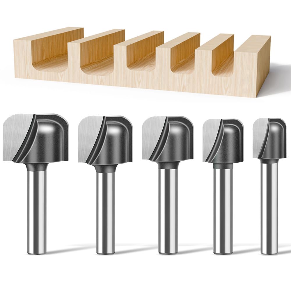 WSOOX bowl and tray router bit set with 1/4 inch shank for precise edge work