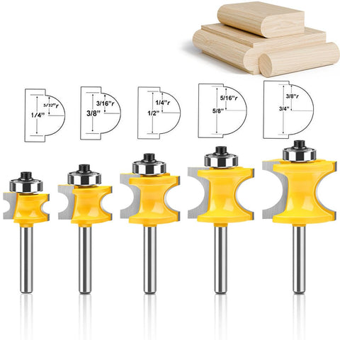 WSOOX bullnose router bit radius 3/8 for decorative edge profiles