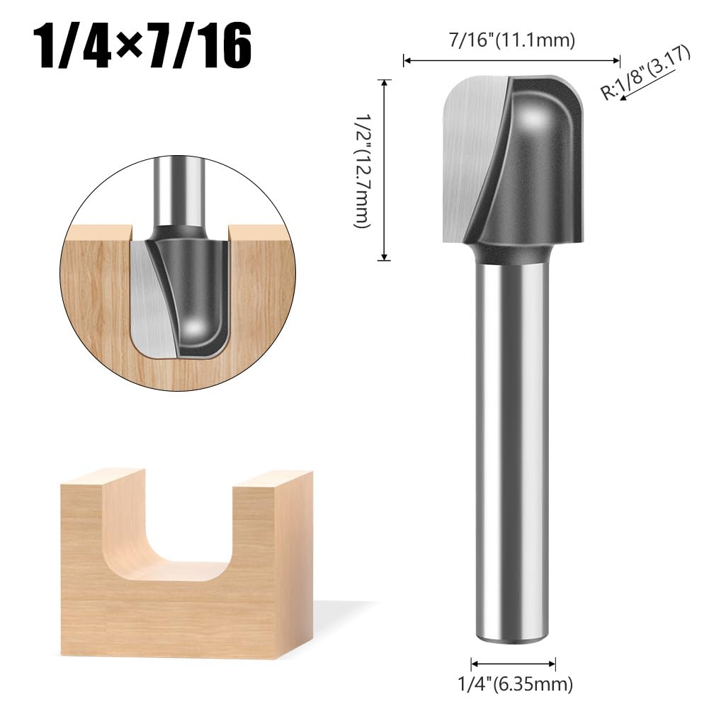 WSOOX carbide router bit 7/8 inch diameter for thick panels