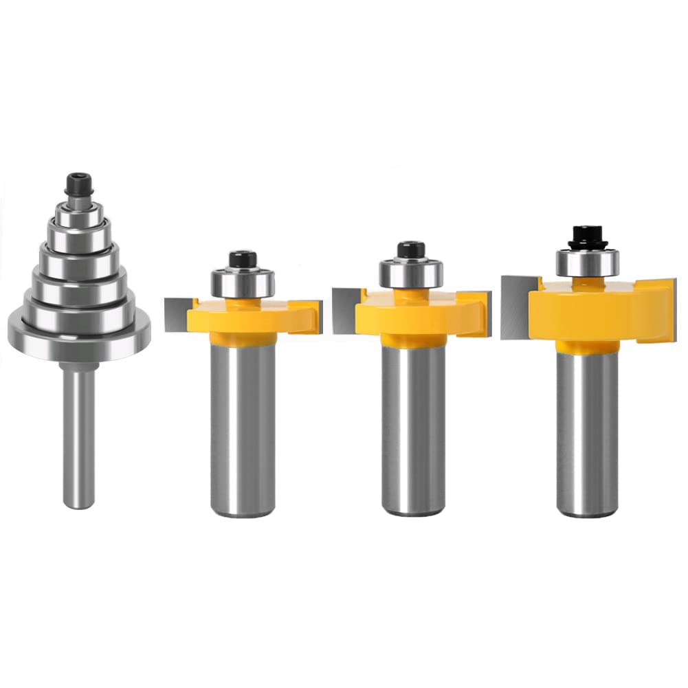 WSOOX rabbet router bit with 1/2 inch shank for stable, precise rabbets