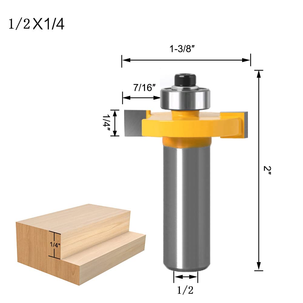 WSOOX set includes six bearings for versatile rabbet depths in woodworking
