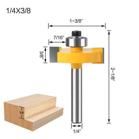 WSOOX rabbet bit with 1/2-inch cut height for wide profiles