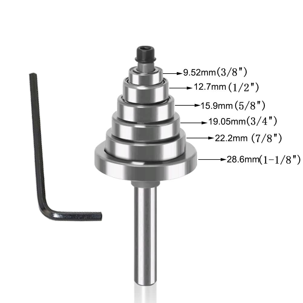 WSOOX rabbet bit with 1/4-inch cut height for clean grooves