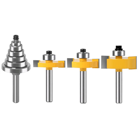 WSOOX rabbet router bit set with half-inch shank for precise joinery
