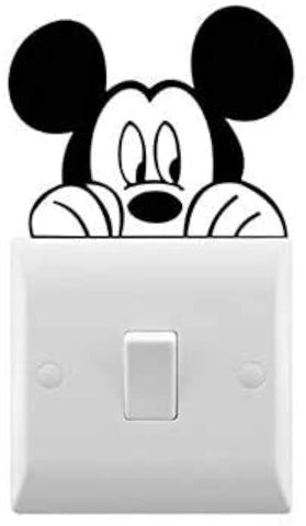 WSQ mouse wall decal peeking on car window adds playful decor and easy removal.