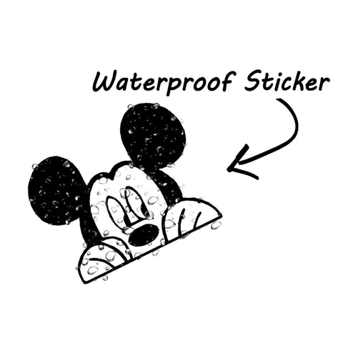WSQ mouse wall decal peeking fits cups, switches, and small smooth surfaces.