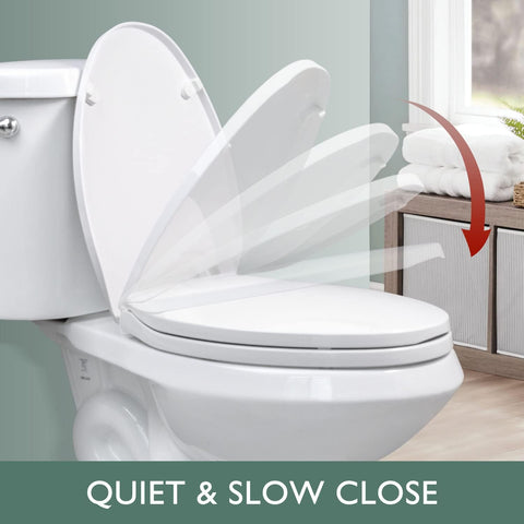 WSSROGY easy-clean plastic seat resists stains and cleans quickly.