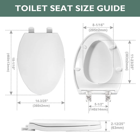 WSSROGY toilet seat features four bumpers for stable, wobble-free use.