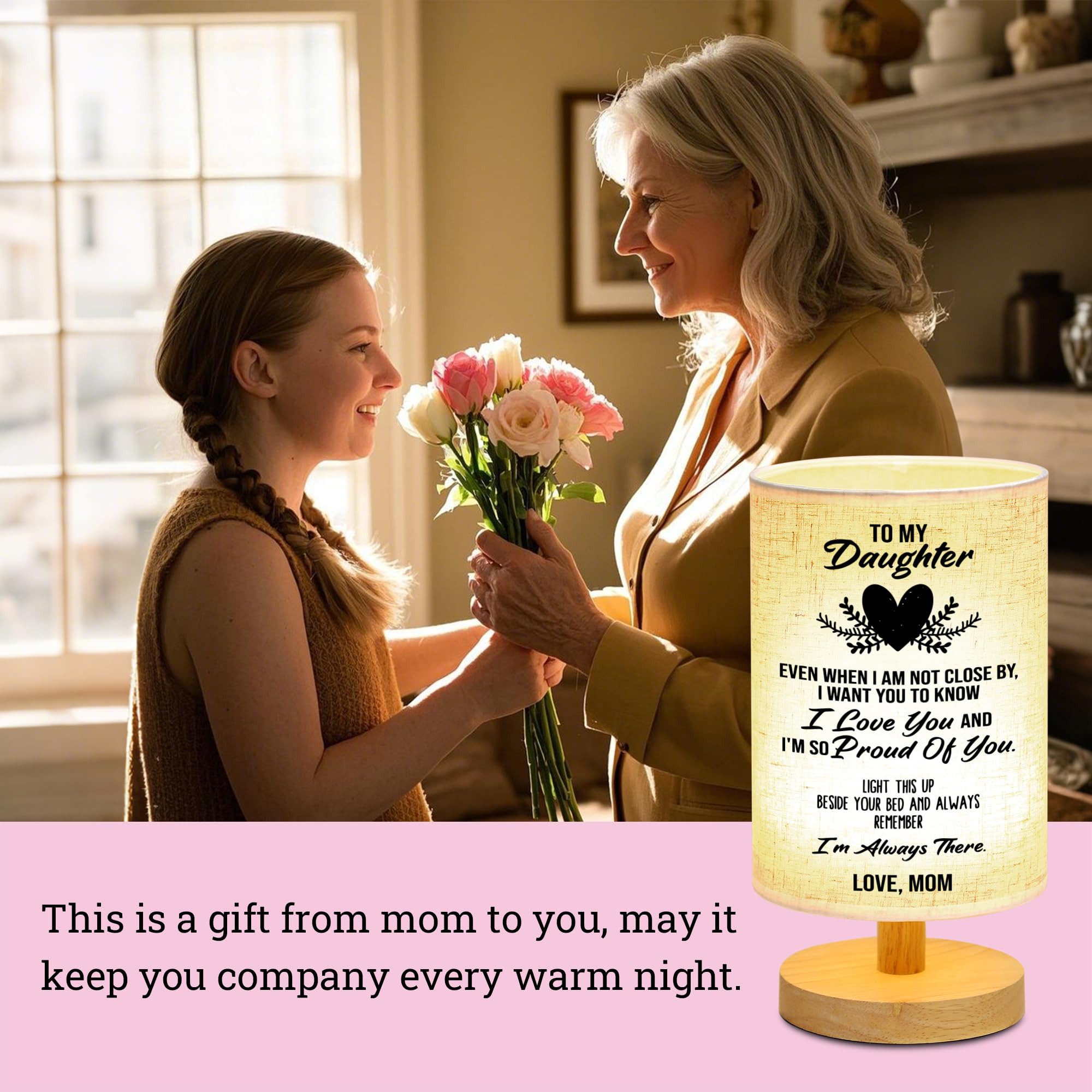 WSYEAR lamp with soft glow flaxen shade for calm reading sessions.