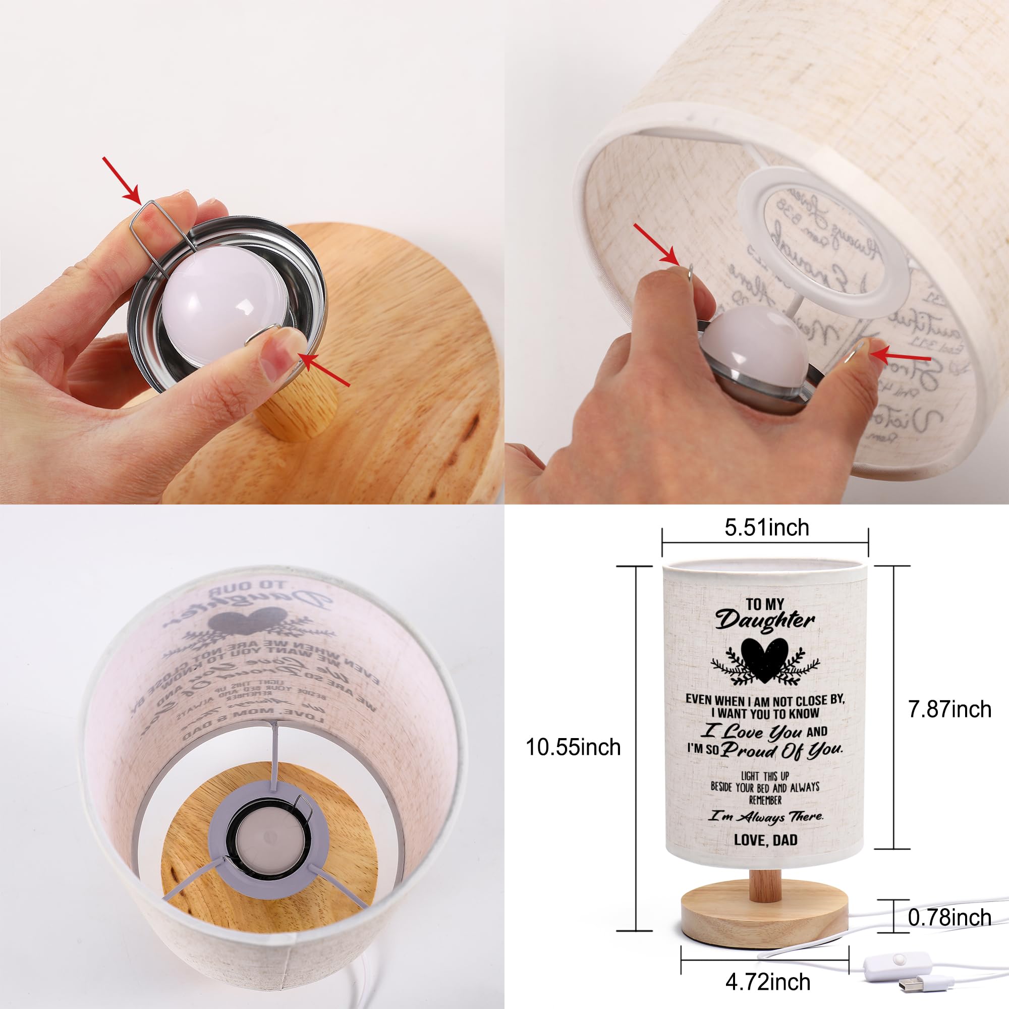 WSYEAR dorm-room friendly lamp ideal for study and sleep routines
