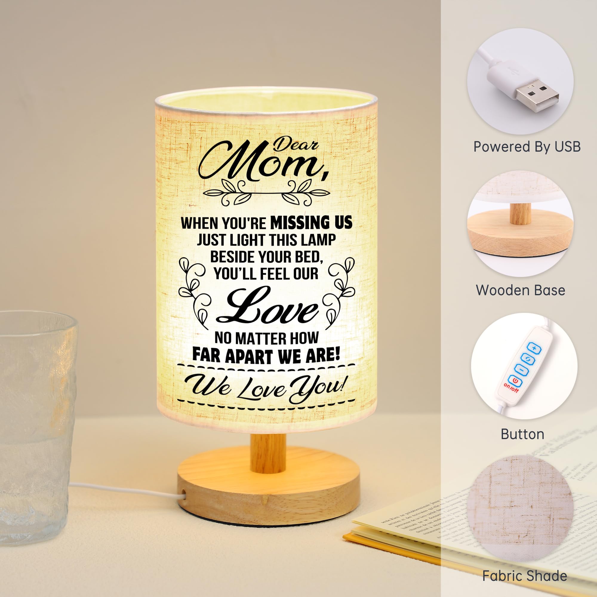 WSYEAR fabric lampshade diffuses light for cozy ambience