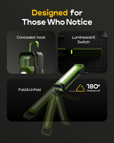 Wtoolfex dual magnet hook design enables hands-free use on metal surfaces.