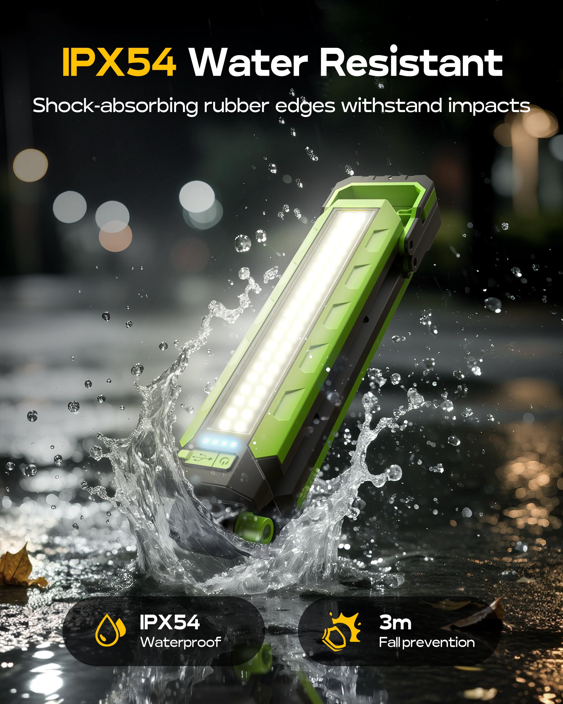 Wtoolfex Type-C charging with 5200mAh battery keeps you powered longer.