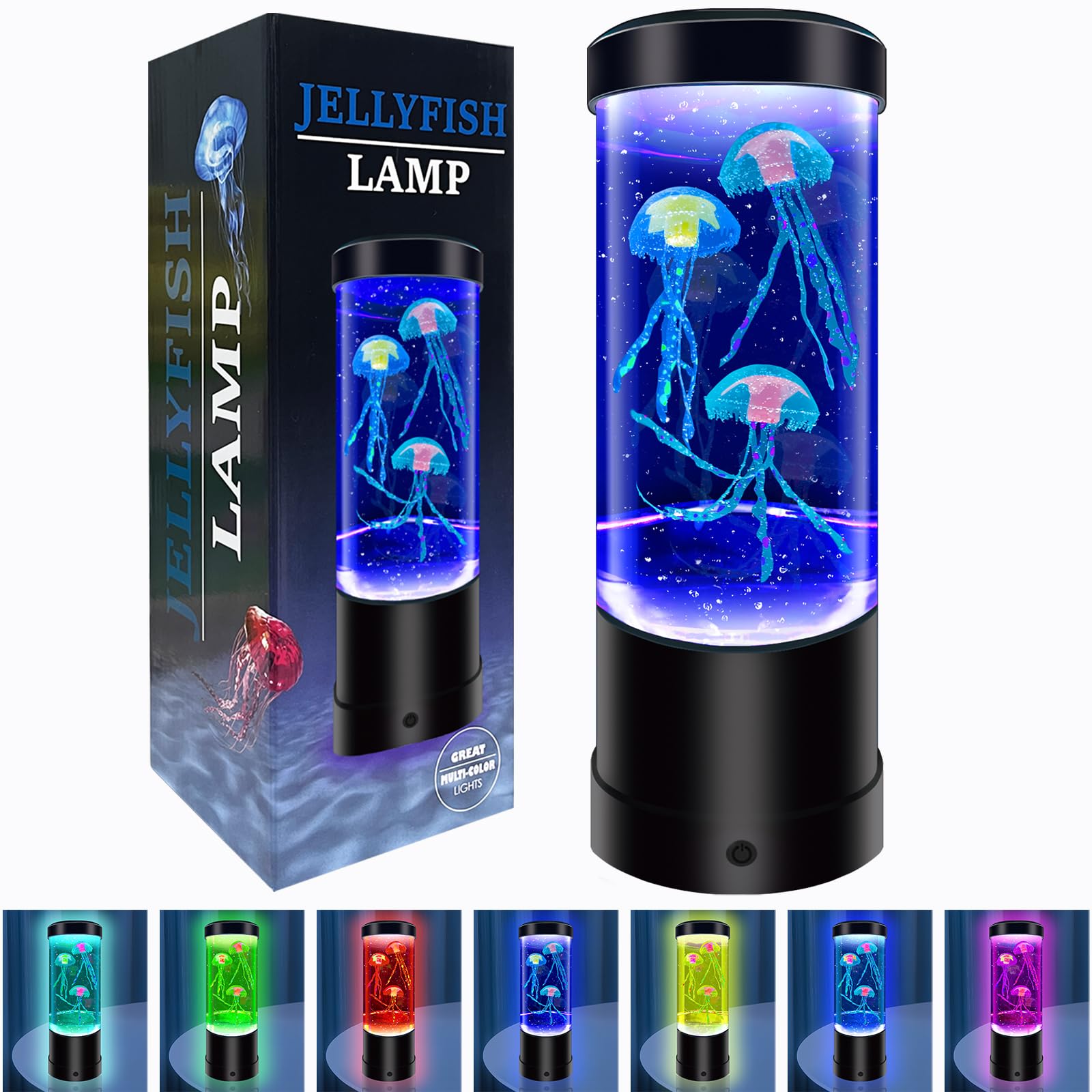 WTROESE jellyfish lamp with 7-color change enhances mood and decor at home