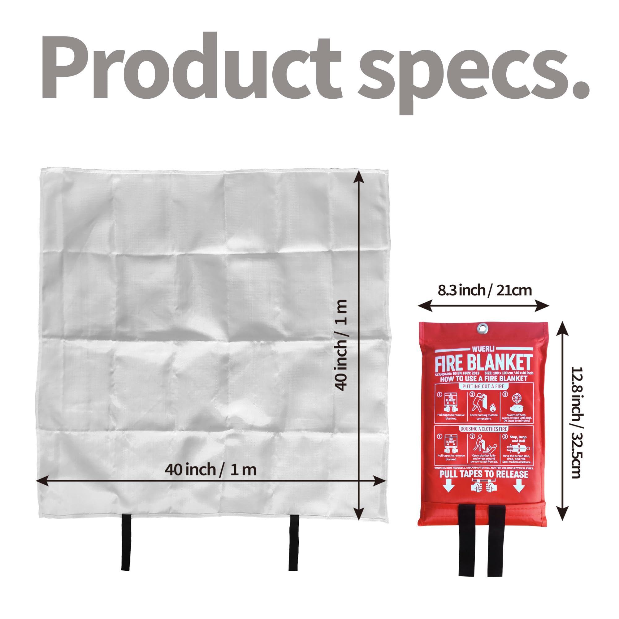 Bright red pouch with WUERLI blanket for quick access