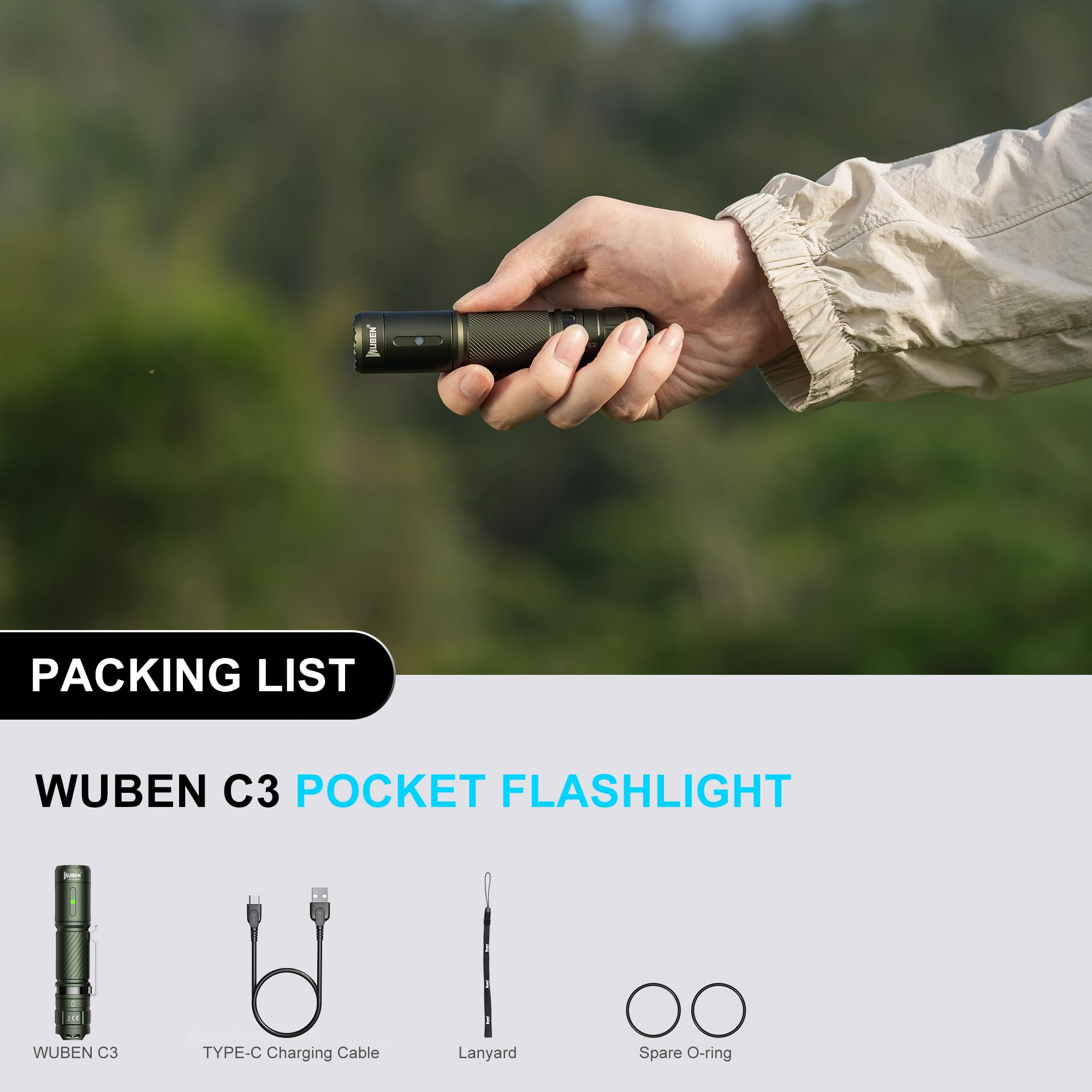 WUBEN C3 holster option illustrates secure carrying in toolkit