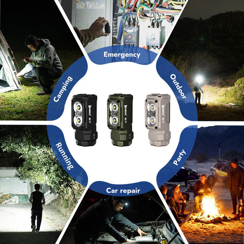 WUBEN E7 includes charging cable, O-rings, and manual.