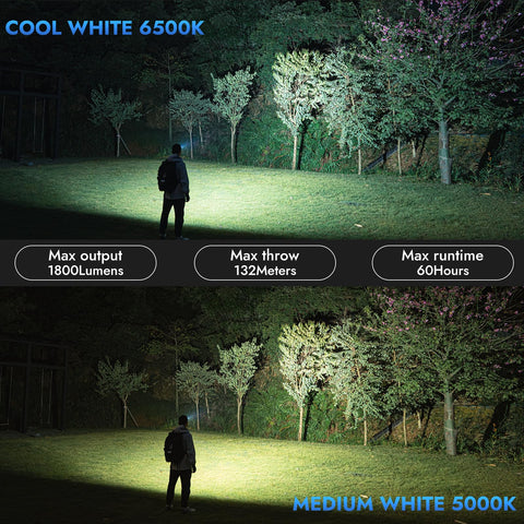 WUBEN E7 six-mode UI offers quick, versatile lighting for different tasks.