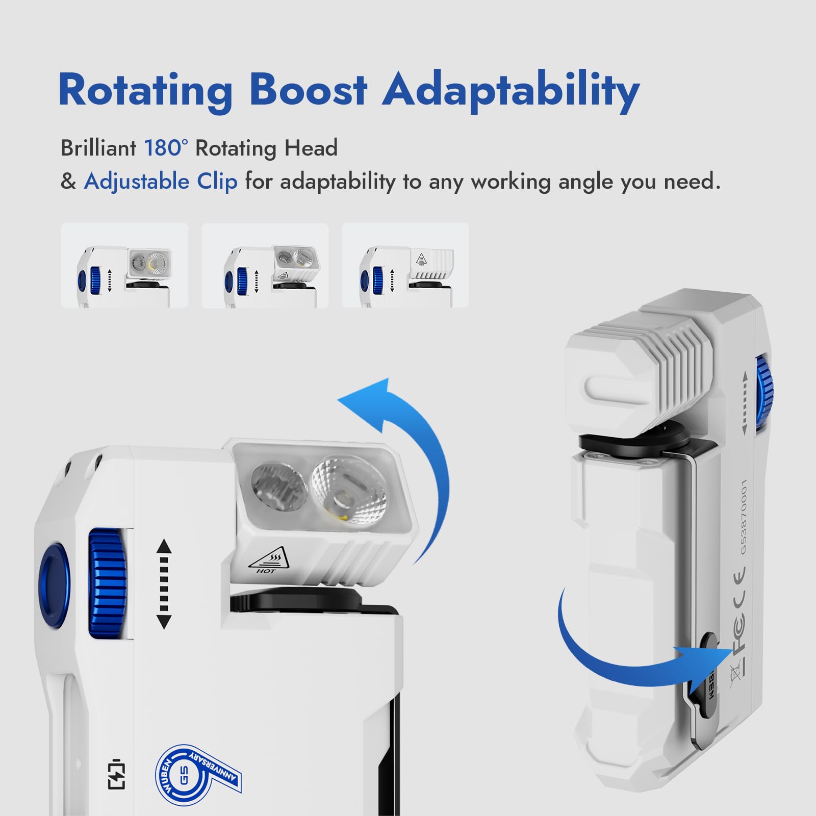 WUBEN G5 Type-C charging for quick, convenient recharges.