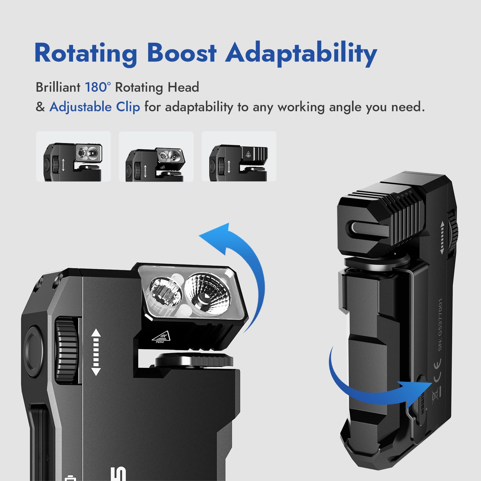 WUBEN G5 Type-C charging and IP65 protected design