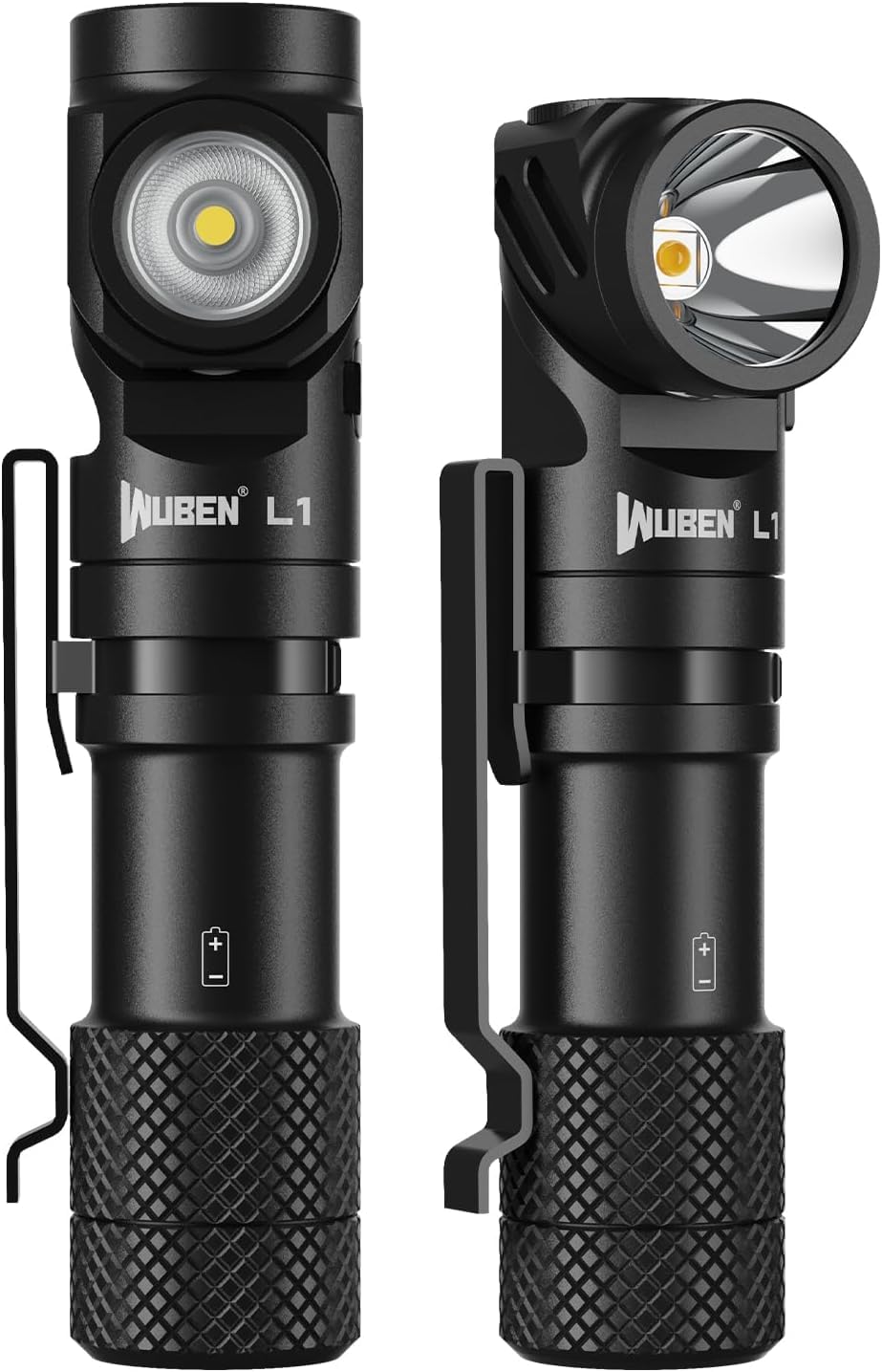 WUBEN L1 with rotatable dual heads showing versatile beam control for different tasks