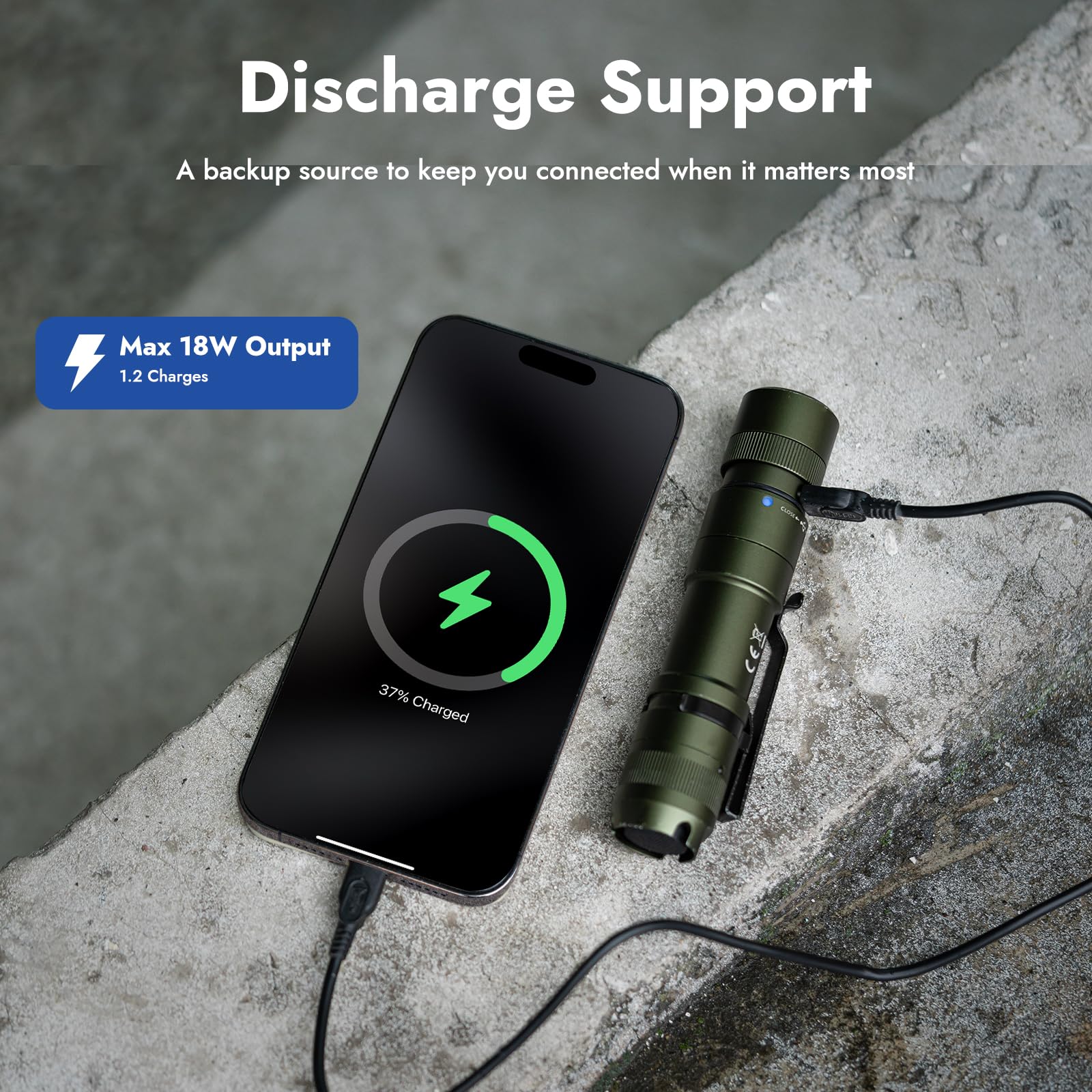 WUBEN L3 IP68 waterproof and rugged design for underwater use