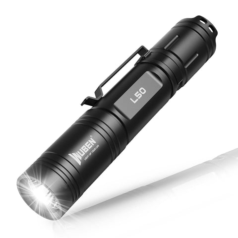 Wuben L50 beam-throw 656ft for clear long-range outdoor visibility.
