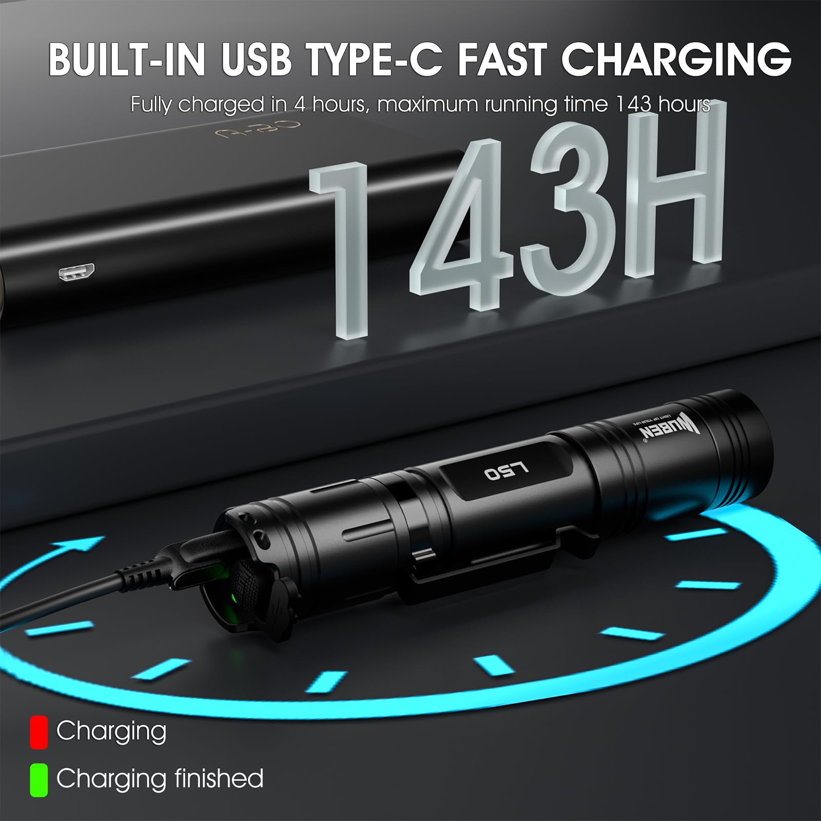 WUBEN L50 pocket-size form fits in bags or pockets for EDC