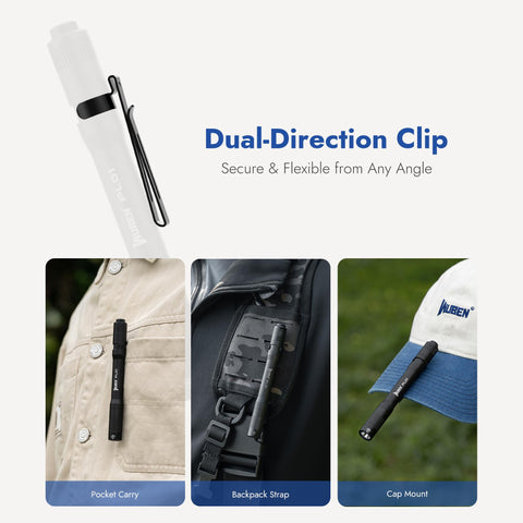 WUBEN PL01 pocket-size profile highlighting portable carry