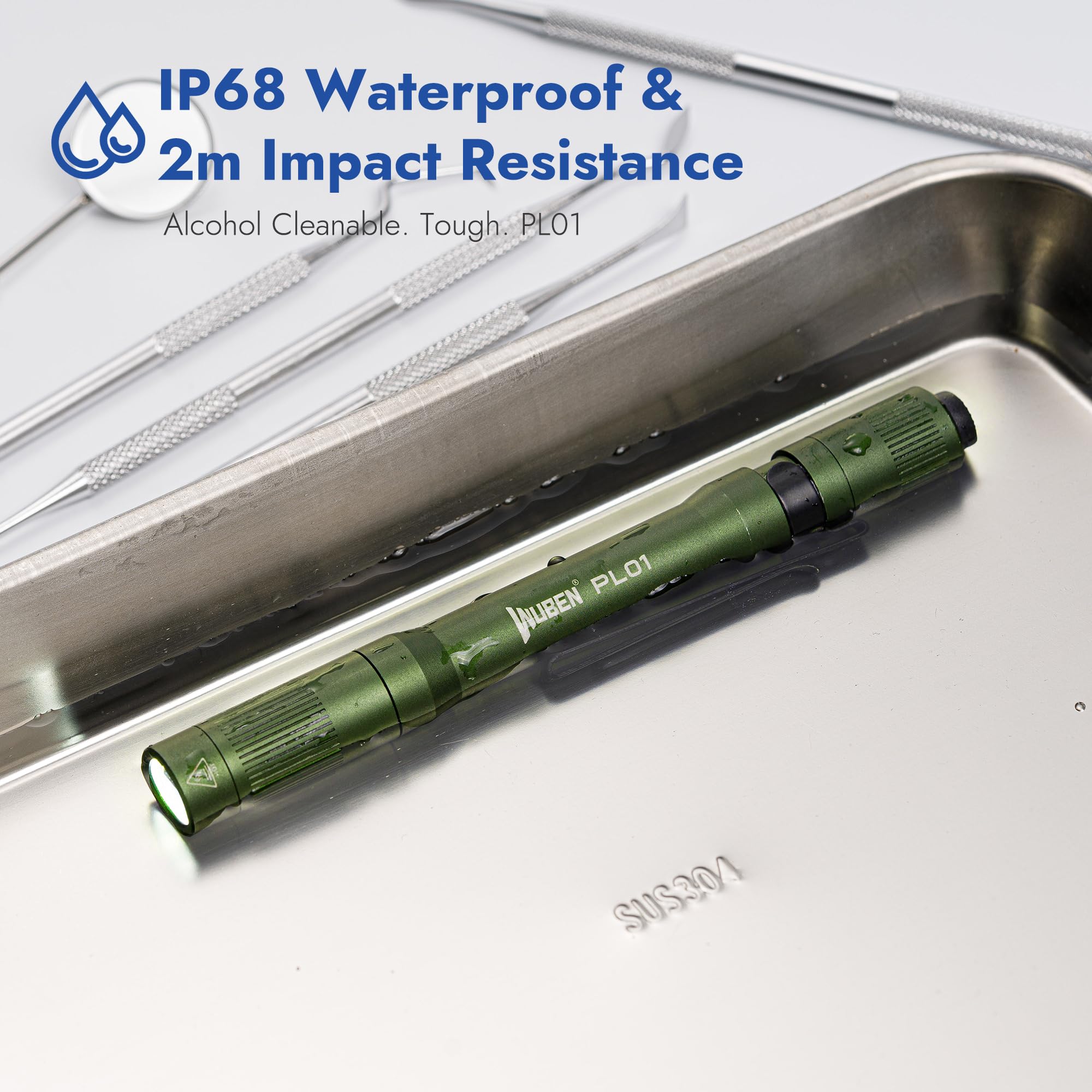 WUBEN PL01 two-way clip enables hands-free attachment to hats or pockets.