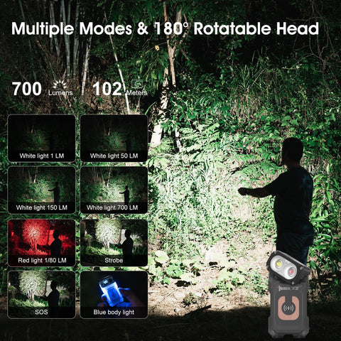 Wuben X3 Mini magnetic base provides hands-free attachment to metal surfaces.