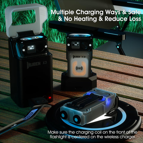 Wuben X3 Mini tail magnet and clip secure hat or pocket carry for quick access.