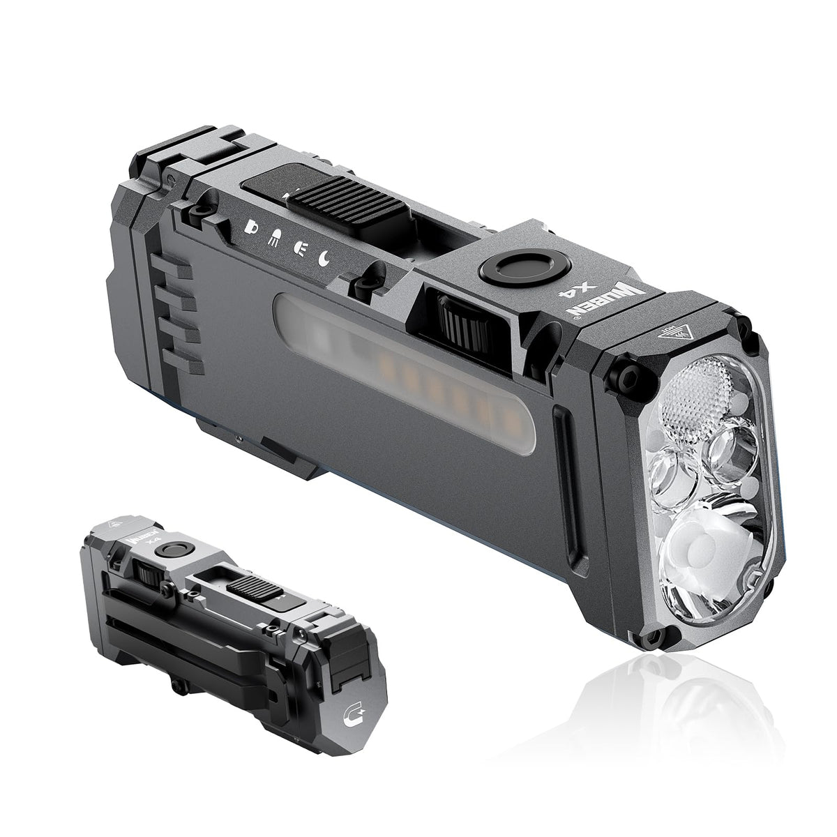 WUBEN X4 main light beam up to 1500 lumens for outdoor visibility